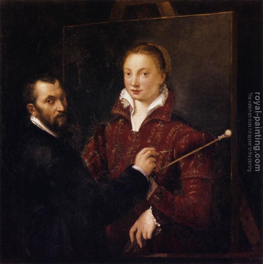 Sofonisba Anguissola : Bernardino campi painting sofonisba anguissola